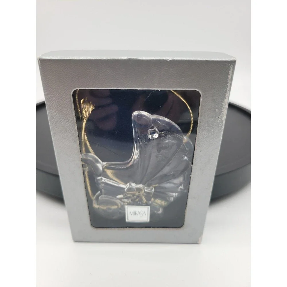Crystal Baby Buggy Ornament Mikasa Ikasa First Baby 3